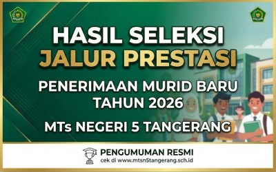 PENGUMUMAN SELEKSI MURID BARU JALUR PRESTASI TAHUN 2026